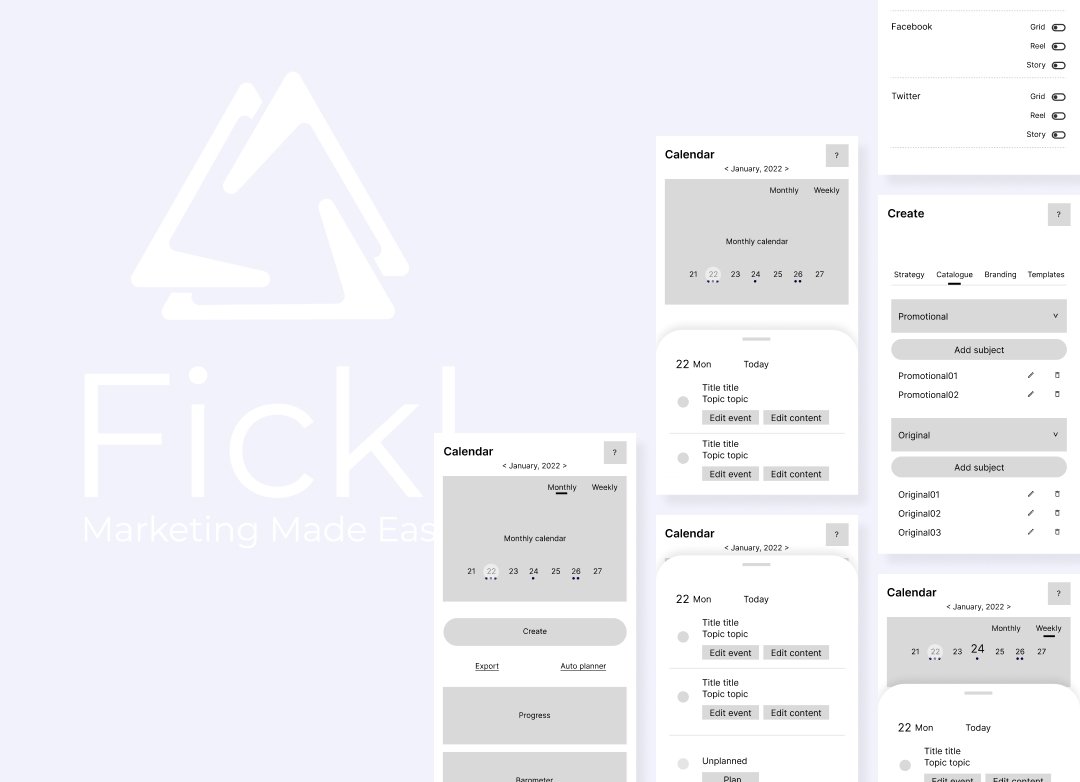 Fickl – UI/UX Case Study - NORIKO GONDO