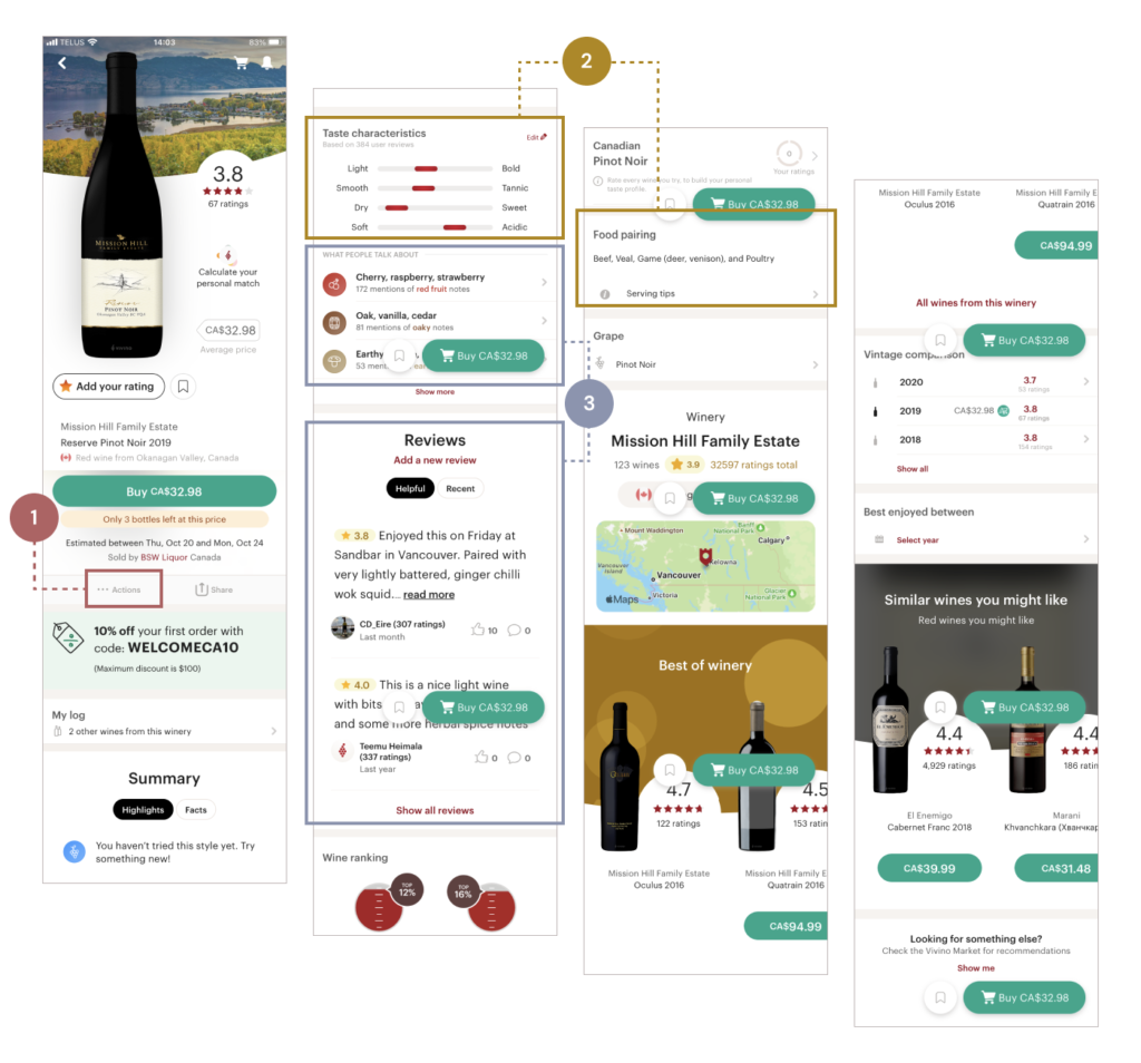 Vivino current design